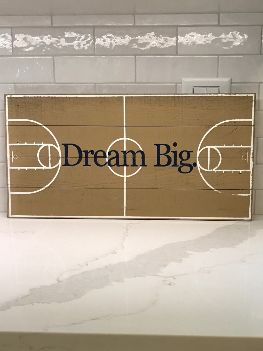 DREAM BIG Basketball Boys Room Wooden Wall Decor